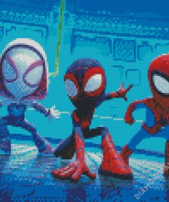 Aesthetic Spidey And Friends Diamond Paintings