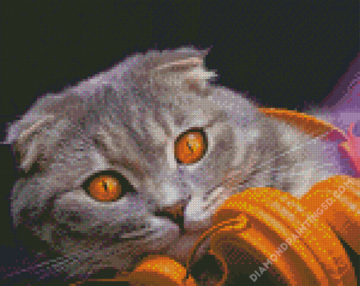 Aesthetic Cat Listening Diamond Paintings