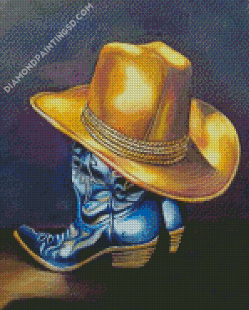 Beige Cowboy Hat Diamond Paintings