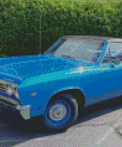 Blue Chevrolet El Camino Diamond Paintings