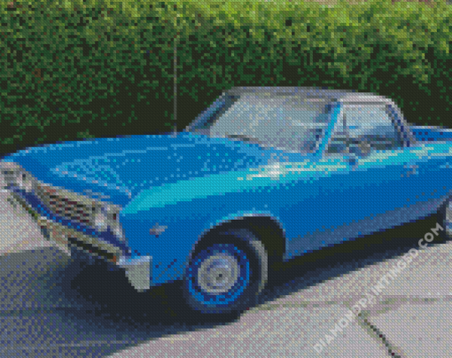 Blue Chevrolet El Camino Diamond Paintings