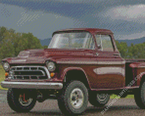 Brown Classic Chevy Diamond Paintings