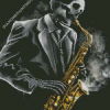 Death Song Saxophone Player Diamond Paintings