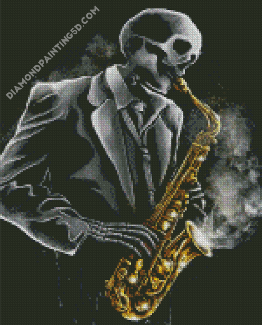 Death Song Saxophone Player Diamond Paintings