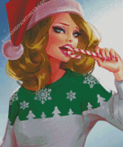 Gorgeous Christmas Girl Diamond Paintings