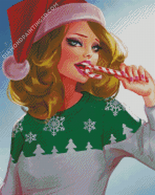 Gorgeous Christmas Girl Diamond Paintings