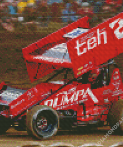 Red Sprint Car Diamond Paintings