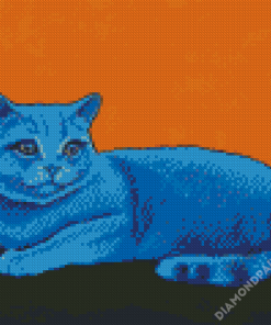 Blue Cat Diamond Paintings