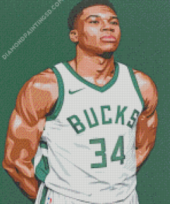 Illustration Giannis Antetokounmpo Diamond Paintings