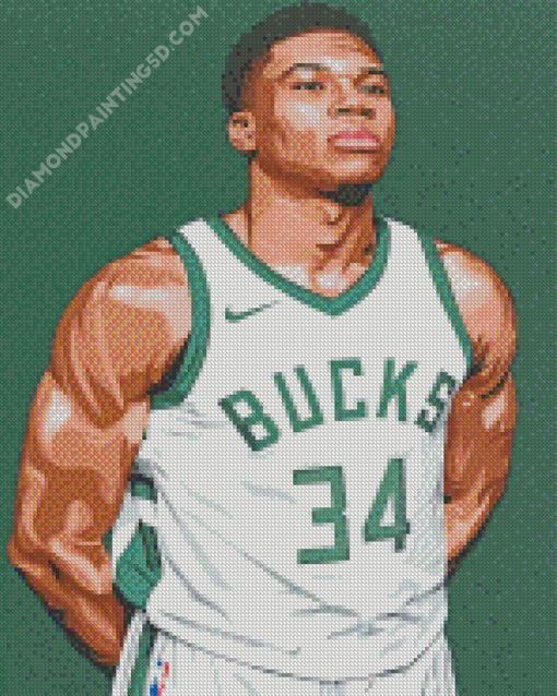 Illustration Giannis Antetokounmpo Diamond Paintings