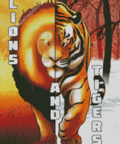 Lion And Tiger Diamond Paintings