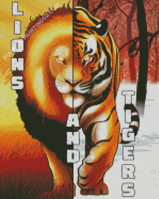 Lion And Tiger Diamond Paintings