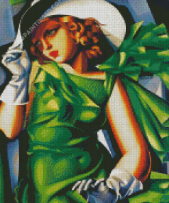 Young Lady With Gloves Lempicka Diamond Paintings