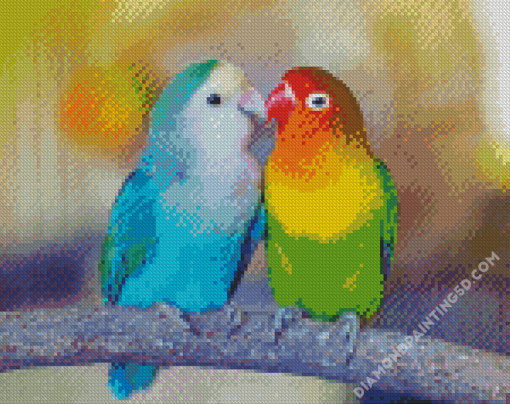 Aesthetic Lovebirds Diamond Paintings