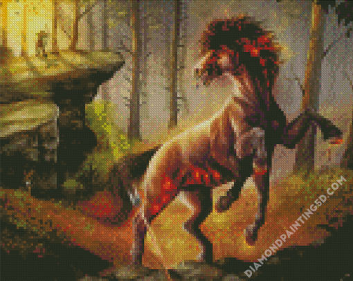 Mad Sleipnir Horse Diamond Paintings