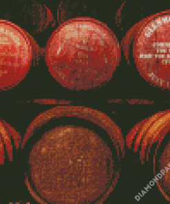 Red Whiskey Barrels Diamond Paintings