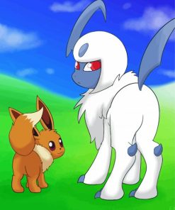 Absol And Eevee Diamond Paintings