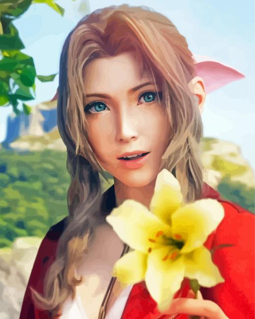 Aerith Gainsborough Character Diamond Paintings