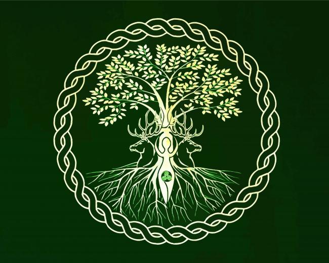 Aesthetic Celtic Knot Tree Diamond Paintings