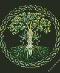 Aesthetic Celtic Knot Tree Diamond Paintings