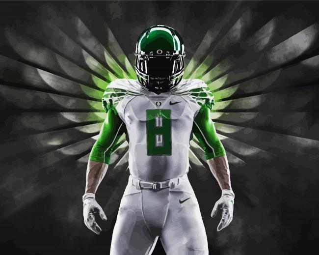 Aesthetic Oregon Football Player Diamond Paintings