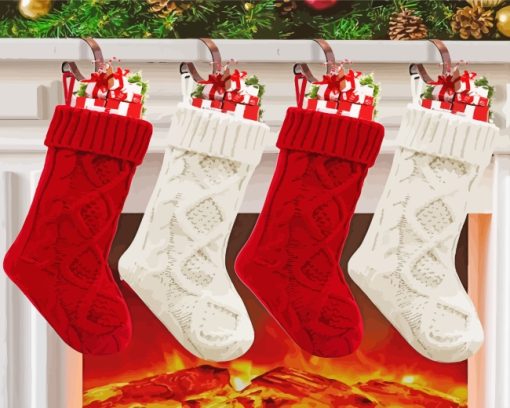 Aesthetics Christmas Stockings Diamond Paintings