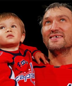 Alexander Ovechkin And His Son Diamond Paintings