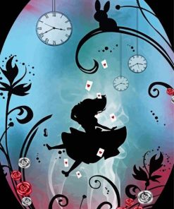 Alice In Wonderland Clocks Diamond Paintings