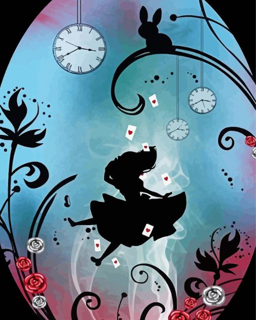 Alice In Wonderland Clocks Diamond Paintings