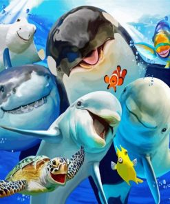 Animal Fish Selfie Diamond Paintings