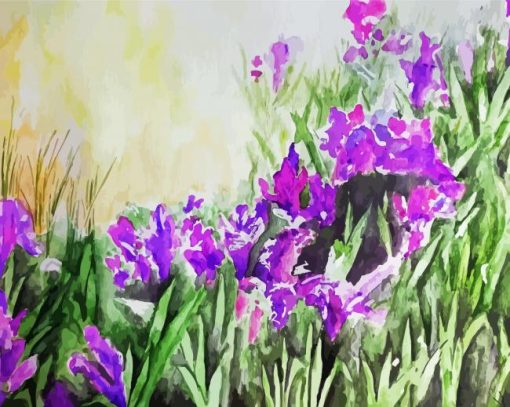 Aesthetic Iris Field Art Diamond Paintings