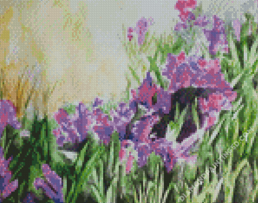 Aesthetic Iris Field Art Diamond Paintings