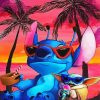 Baby Stitch On Beach Diamond Paintings