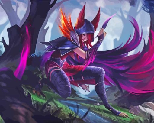 Beautiful Xayah Illustration Diamond Paintings