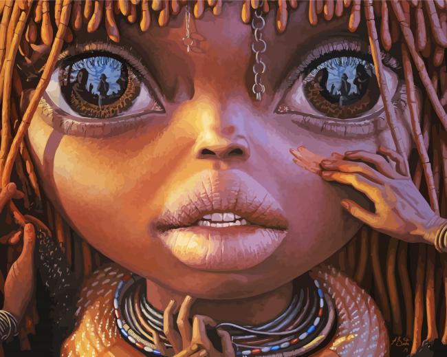 Big Eyed African Faces Diamond Paintings