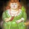 Big Woman In Green Dress Diamond Paintings