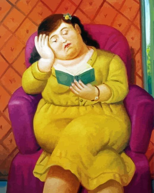 Big Woman Reading Diamond Paintings