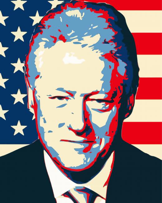 Bill Clinton Pop Art Diamond Paintings