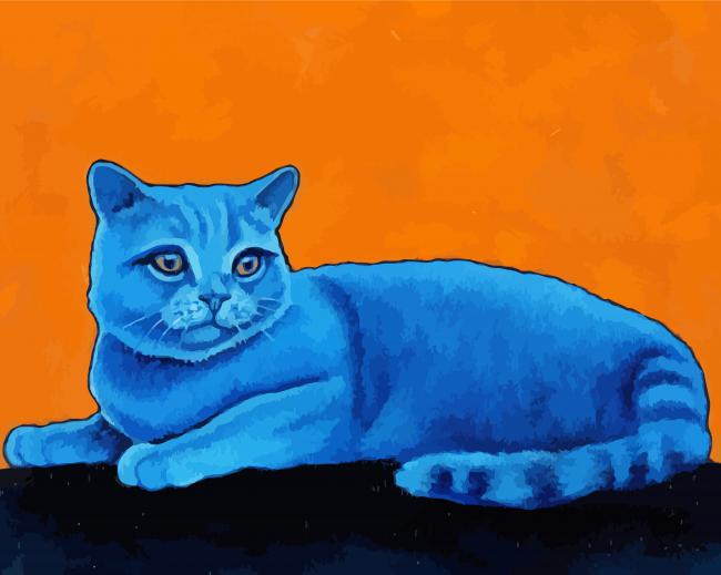 Blue Cat Diamond Paintings