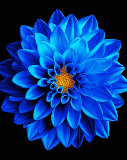 Blue Dahlia Diamond Paintings