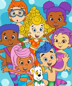 Bubble Guppies Characters Art Diamond Paintings