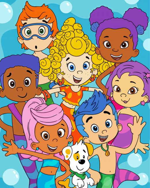 Bubble Guppies Characters Art Diamond Paintings