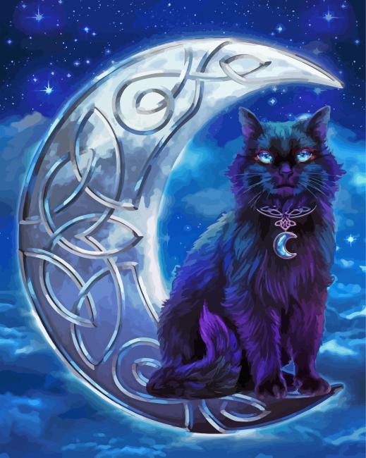 Celtic Black Cat by Brigid Ashwood Diamond Paintings