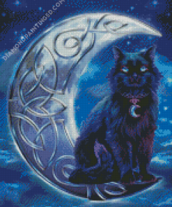 Celtic Black Cat by Brigid Ashwood Diamond Paintings