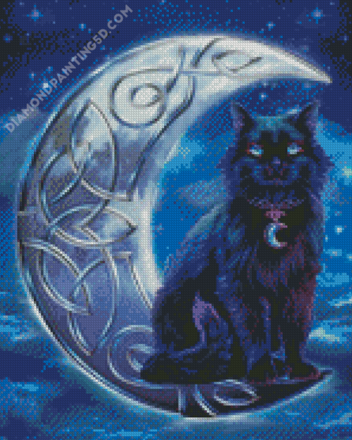 Celtic Black Cat by Brigid Ashwood Diamond Paintings