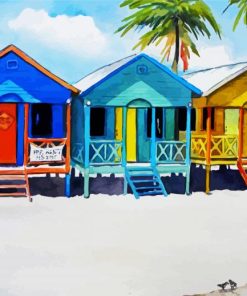 Colorful Beachhouse Diamond Paintings