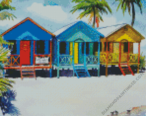 Colorful Beachhouse Diamond Paintings