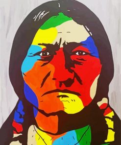 Colorful Sitting Bull Diamond Paintings