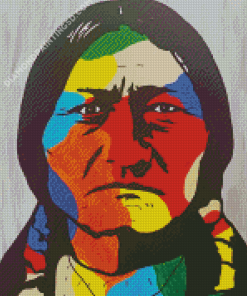 Colorful Sitting Bull Diamond Paintings