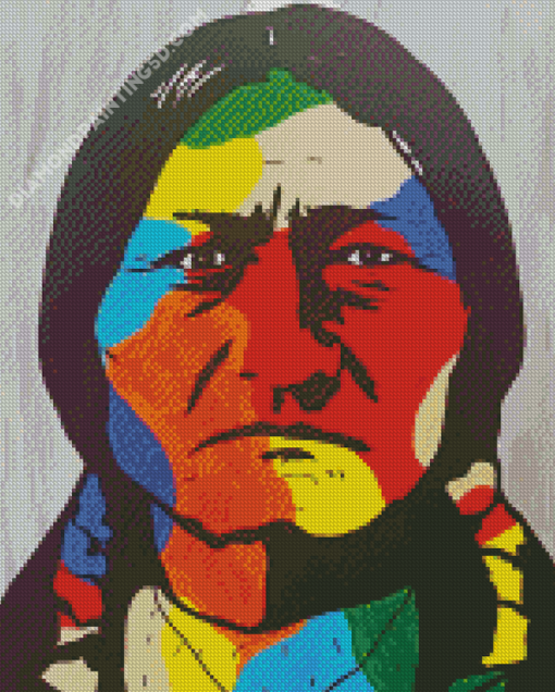 Colorful Sitting Bull Diamond Paintings